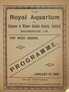 A Royal Aquarium programja alkotó: English School