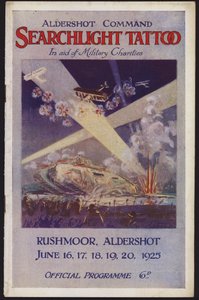 Program az Aldershot Command Searchlight Tattoo-hoz, Rushmoor, Aldershot, Hampshire alkotó: English School