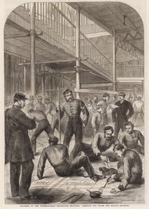 A Nemzetközi Kiállítás épületének előrehaladása: Helyek kijelölése standokhoz alkotó: English School