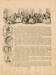 Promóciós szórólap egy 1846. július 15-i nagy nyilvános reggelihez és délelőtti koncerthez alkotó: English School