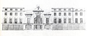 Javaslat az egyiptomi teremre, Picadilly, 1810 (tinta papíron) alkotó: English School