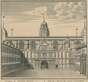 Prospect of Guildhall, London alkotó: English School