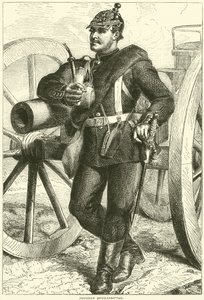 Porosz tüzér, 1870. október alkotó: English School