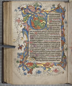 Zsoltár Sarum használatú naptár, Fol 72 verso, c.1425-75 (tinta, festék és arany pergamen) alkotó: English School
