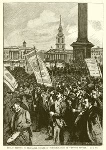 Nyilvános találkozó a Trafalgar Square-en a véres vasárnap emlékére alkotó: English School