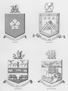 Nyilvános fegyverek: Leicester; Leamington; Rawtenstall; Southend-on-Sea (metszet) alkotó: English School