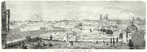 Puebla de Los Angeles - Nyugatról (metszet) alkotó: English School