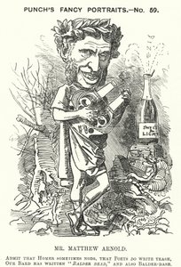 Punch rajzfilm: Matthew Arnold, angol költő (metszet) alkotó: English School