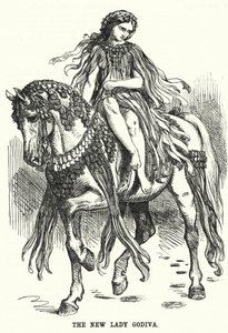 Punch rajzfilm: The New Lady Godiva (metszet) alkotó: English School