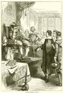 Puritánok I. Jakab előtt alkotó: English School