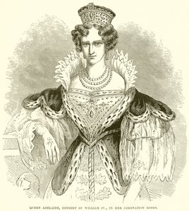 Adelaide királynő, IV. Vilmos hitvese, koronázási köntösében alkotó: English School