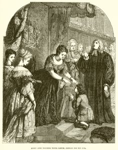 Anna királynő megérintette a fiatal Samuel Johnsont a gonoszért alkotó: English School