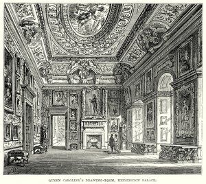 Caroline királynő rajzterme, Kensington-palota (metszet) alkotó: English School