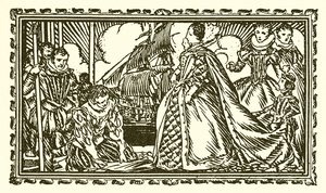 I. Erzsébet királynő és Sir Walter Raleigh alkotó: English School