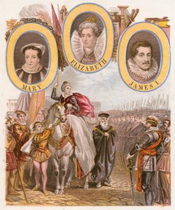 I. Erzsébet királynő Armada-beszéde (színes metszet) alkotó: English School