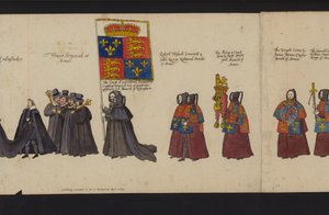 Erzsébet királynő temetési menete (színes metszet) alkotó: English School