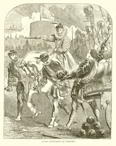 Erzsébet királynő Tilburyben alkotó: English School