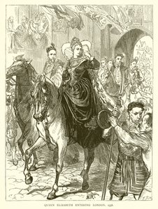Erzsébet királynő belép Londonba, 1558 alkotó: English School