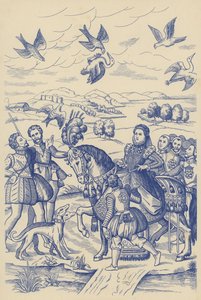 Erzsébet királynő sólyom (litográfia) alkotó: English School