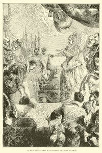Erzsébet királynő lovaggá ütötte Francis Drake-et alkotó: English School