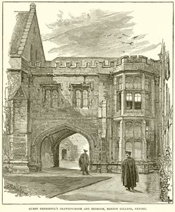 Queen Henriettas Drawing Room and Bedroom, Merton College, Oxford alkotó: English School