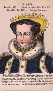 Mária I. királynő (színes metszet) alkotó: English School