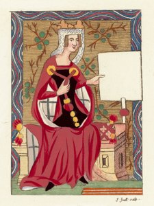 Matilda királynő, I. Henrik király első felesége (színes metszet) alkotó: English School