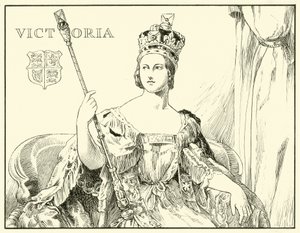 Viktória királynő (Sir George Hayter koronázási portréja után) (tinta papíron) alkotó: English School