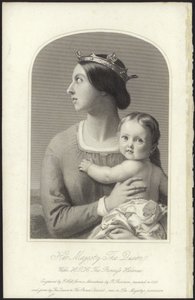 Viktória királynő és Helena hercegnő alkotó: English School