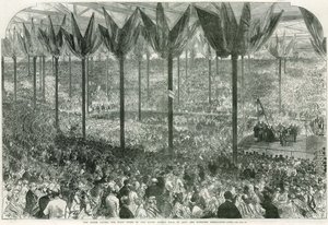 Viktória királynő lerakja a Royal Albert Hall első kövét alkotó: English School