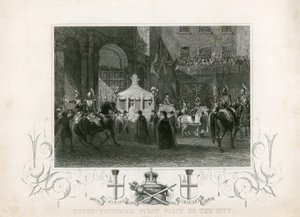 Viktória királynő első látogatása Londonban, 1837. november 9-én alkotó: English School