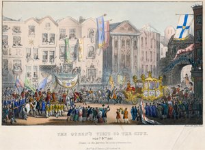 Viktória királynő első látogatása Londonban, 1837. november 9-én alkotó: English School