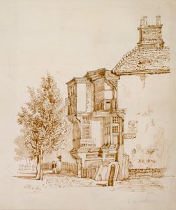 Queens Head, Islington (tinta papíron) alkotó: English School