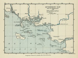A Quiberon-öböl és megközelítései (színes litográfia) alkotó: English School
