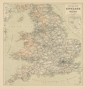 Anglia és Wales vasúti térképe