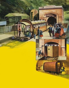 Vasúti jelenet alkotó: English School