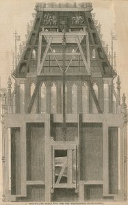 A londoni Westminster Óratorony nagyharangjának felhúzása alkotó: English School