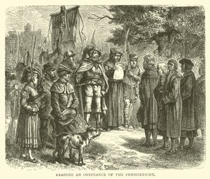 Fehmgericht rendeletének olvasása alkotó: English School
