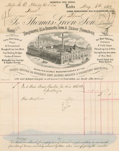 Thomas Green & Son Limited nyugta alkotó: English School