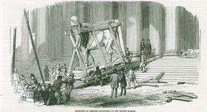 A ninivei szobrok fogadtatása a British Museumban (metszet) alkotó: English School