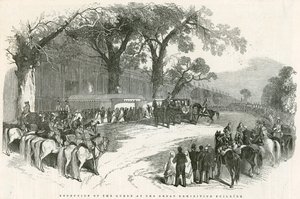A királynő fogadása a Nagy Kiállítóházban, Nagy Kiállítás, 1851 alkotó: English School