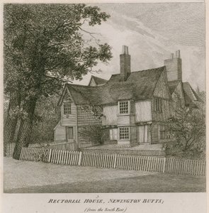 Rektori ház Newington Butts-ban, Southwark, London, délkelet felől alkotó: English School