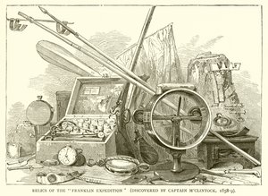 A Franklin-expedíció ereklyéi (Felfedezte: MClintock kapitány, 1858-1859) alkotó: English School