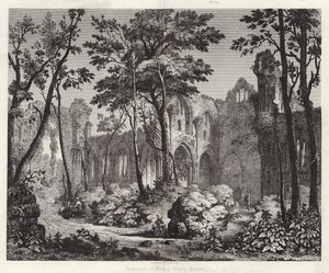 A Hampshire-i Nelley Abbey maradványai alkotó: English School