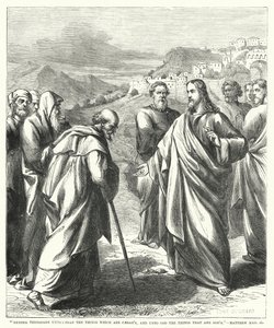 Adjátok át tehát a császárnak, ami a császáré, és Istennek, ami az Istené, Máté XXII, 21 (metszet) alkotó: English School