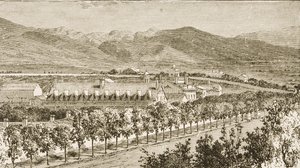 Brigham Young (1801-77) a Mormon Egyház második elnökének rezidenciája, Salt Lake City, Utah, a The Religious Tract Society által 1876-ban kiadott „American Pictures”-ből alkotó: English School