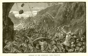 Az athéniak visszavonulása Siracusából alkotó: English School