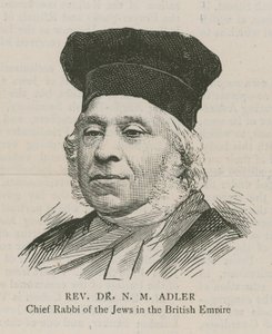 Dr. N M Adler tiszteletes, a Brit Birodalom zsidóságának főrabbija alkotó: English School