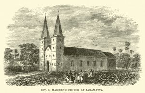 Reverend S Marsdens Church st Parramatta alkotó: English School