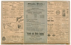 Az Alhambra Színház reklámfüzetének hátoldala alkotó: English School